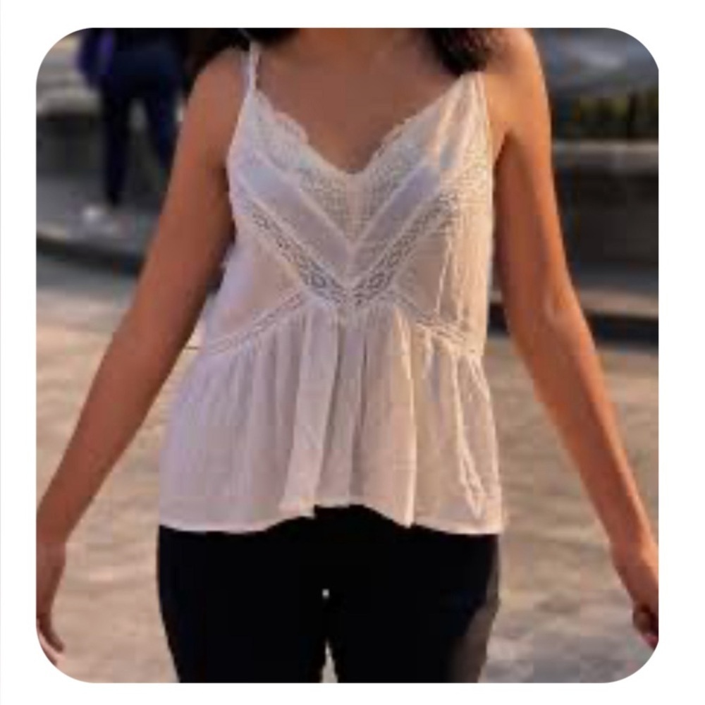 NWT American Eagle Outfitters Creamy Boho Lace Camisole Tank Top